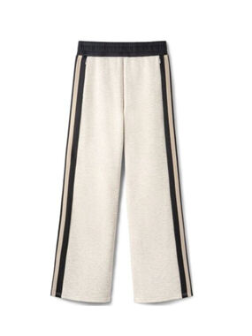 CAbi Track Pant Size M NWOT off White Cream, Black, and Gold Tan.